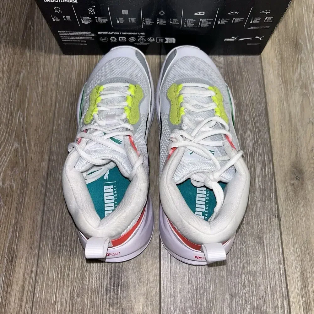 NEW Puma 37757202 Mens US Size 7 Playmaker Pro Basketball Sneaker Shoes White